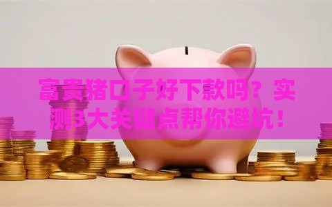 富贵猪口子好下款吗？实测3大关键点帮你避坑！
