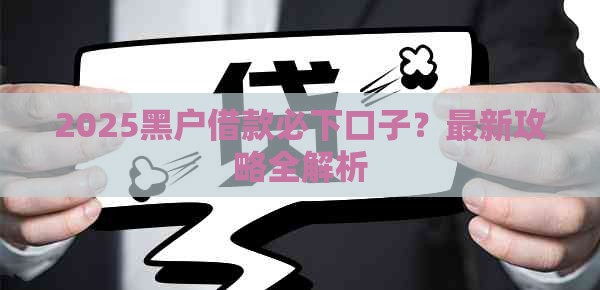 2025黑户借款必下口子？最新攻略全解析