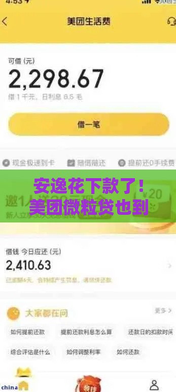 安逸花下款了！美团微粒贷也到账，其他平台还能继续申请吗？
