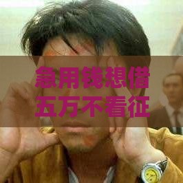 急用钱想借五万不看征信？这些门路要搞懂！