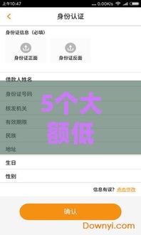 5个大额低门槛贷款平台实测推荐