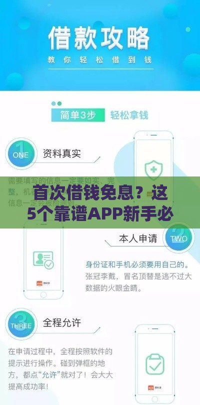 首次借钱免息？这5个靠谱APP新手必看攻略