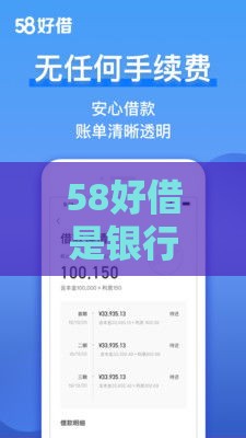 58好借是银行贷款吗？揭秘平台资金来源与资质