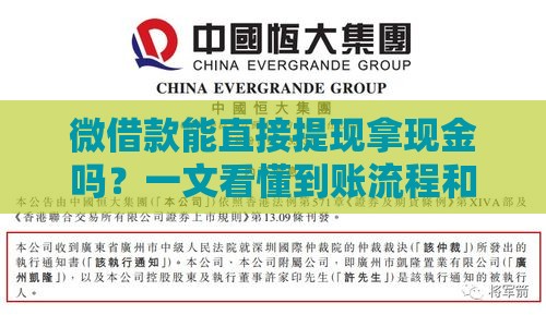 微借款能直接提现拿现金吗？一文看懂到账流程和注意事项