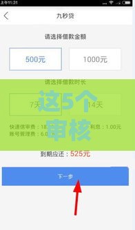 这5个审核最快的贷款口子，当天到账不是梦