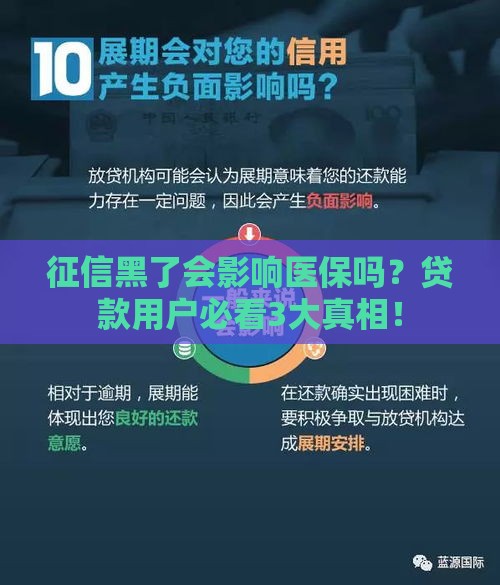征信黑了会影响医保吗？贷款用户必看3大真相！