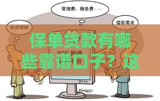 保单贷款有哪些靠谱口子？这5个渠道最实用