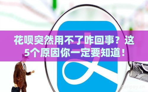 花呗突然用不了咋回事？这5个原因你一定要知道！