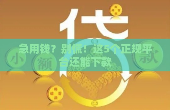 急用钱？别慌！这5个正规平台还能下款
