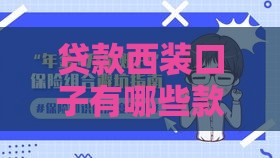 贷款西装口子有哪些款式？这5类正规渠道最靠谱！