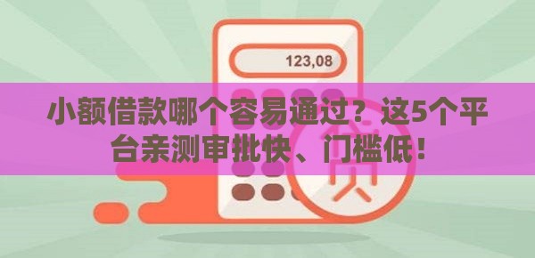 小额借款哪个容易通过？这5个平台亲测审批快、门槛低！