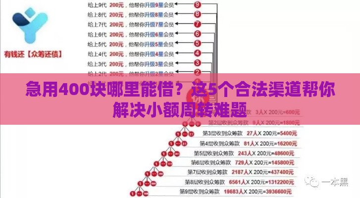 急用400块哪里能借？这5个合法渠道帮你解决小额周转难题
