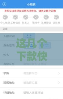这几个下款快的小口子靠谱吗？实测分享