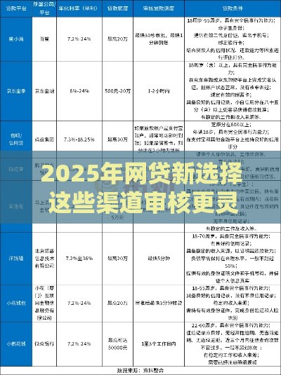 2025年网贷新选择 这些渠道审核更灵活快速到账