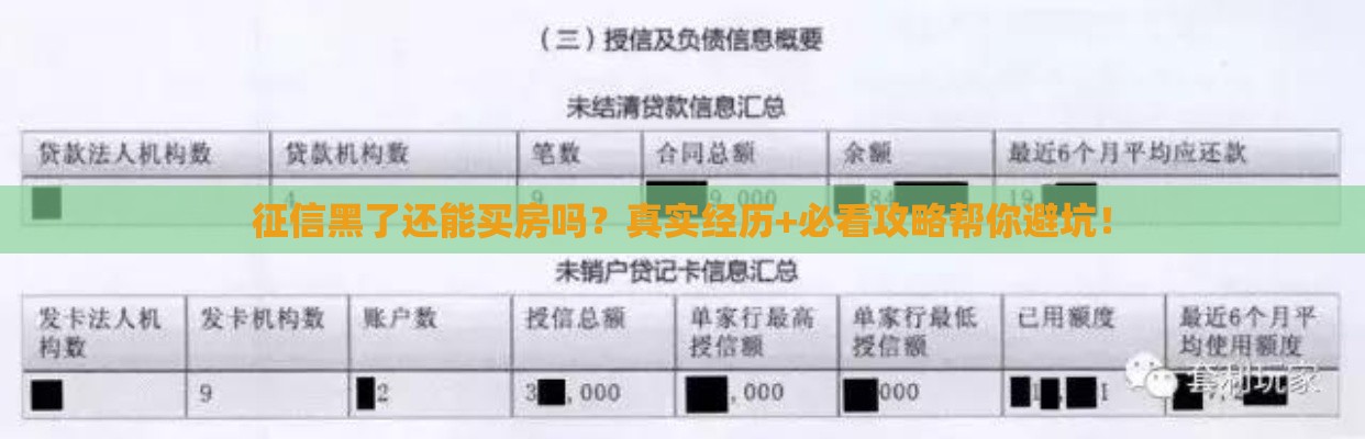 征信黑了还能买房吗？真实经历+必看攻略帮你避坑！
