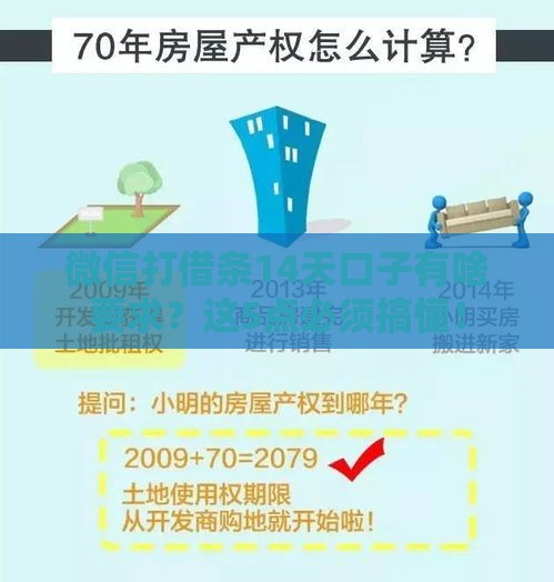 微信打借条14天口子有啥要求？这5点必须搞懂！