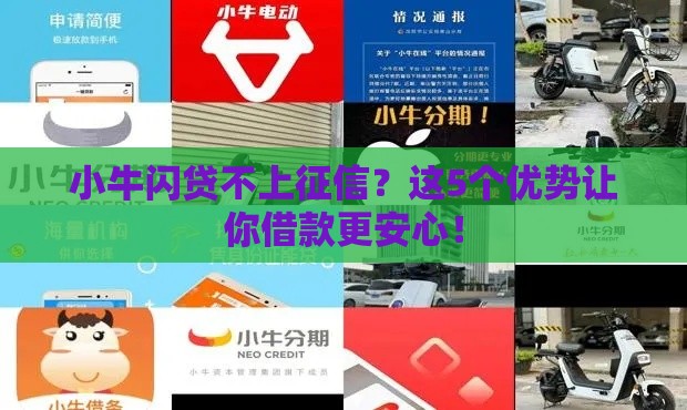 小牛闪贷不上征信？这5个优势让你借款更安心！