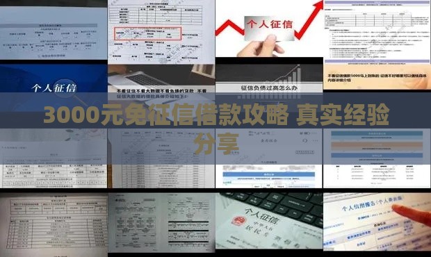 3000元免征信借款攻略 真实经验分享