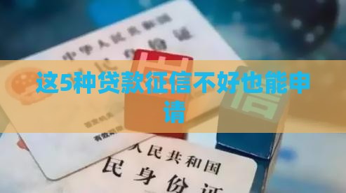 这5种贷款征信不好也能申请