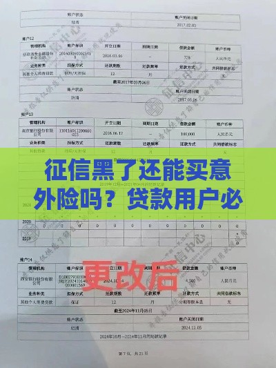 征信黑了还能买意外险吗?贷款用户必看攻略 征信黑了还能买意外险吗?贷款用户必看攻略