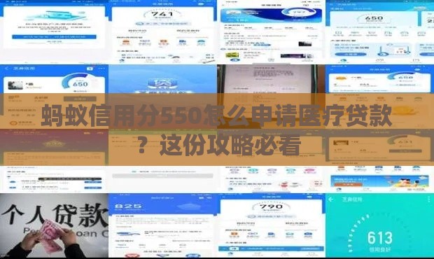 蚂蚁信用分550怎么申请医疗贷款？这份攻略必看