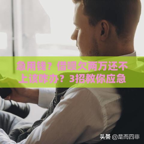 急用钱？借呗欠两万还不上该咋办？3招教你应急