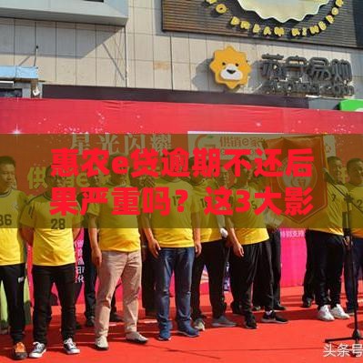 惠农e贷逾期不还后果严重吗？这3大影响要当心！