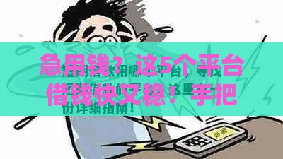 急用钱？这5个平台借钱快又稳！手把手教你避坑