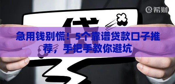 急用钱别慌！5个靠谱贷款口子推荐，手把手教你避坑