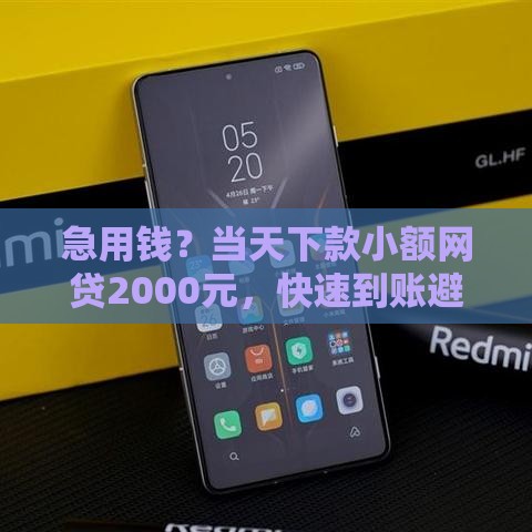 急用钱？当天下款小额网贷2000元，快速到账避坑指南