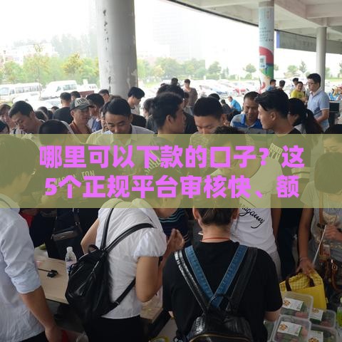 哪里可以下款的口子？这5个正规平台审核快、额度高