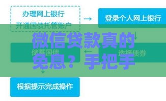 微信贷款真的免息？手把手教你正规零利息借款渠道