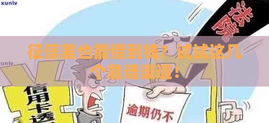 征信差也能借到钱？试试这几个靠谱渠道！