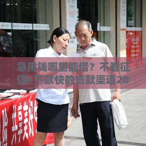 急用钱哪里能借？不看征信+下款快的贷款渠道2023最新推荐