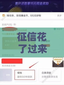 征信花了过来人教你5招快速借到钱