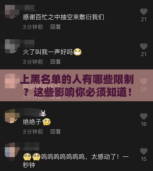 上黑名单的人有哪些限制？这些影响你必须知道！