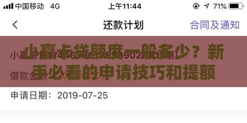 小赢卡贷额度一般多少？新手必看的申请技巧和提额方法