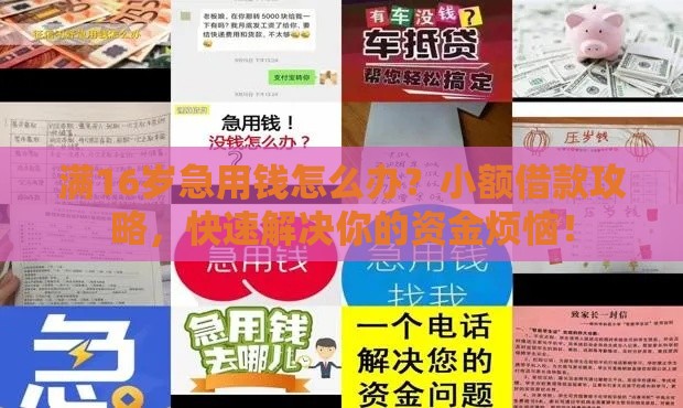 满16岁急用钱怎么办？小额借款攻略，快速解决你的资金烦恼！