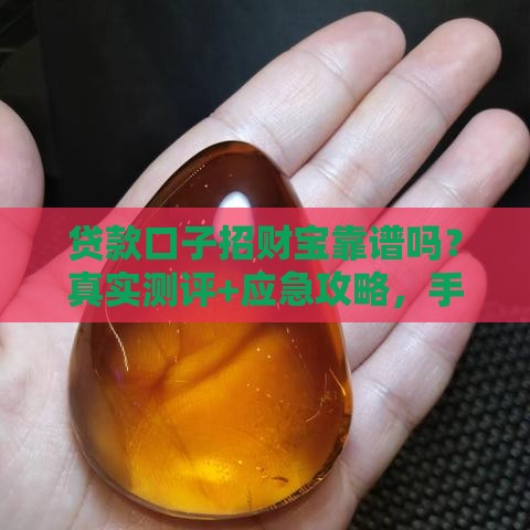 贷款口子招财宝靠谱吗？真实测评+应急攻略，手把手教你避坑！