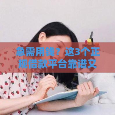 急需用钱？这3个正规借款平台靠谱又省心！