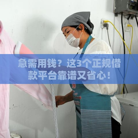 急需用钱？这3个正规借款平台靠谱又省心！