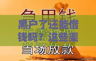 黑户了还能借钱吗？这些渠道或许能救急！
