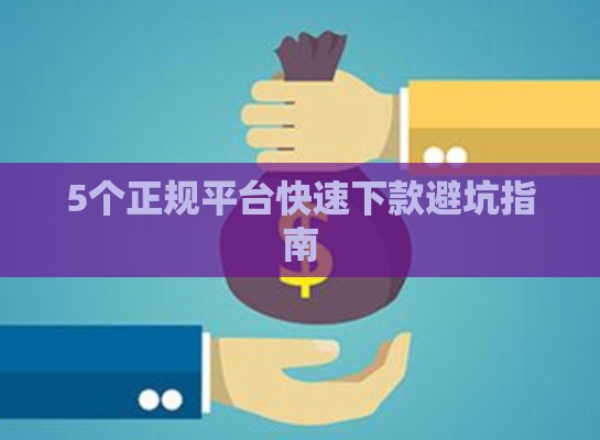 5个正规平台快速下款避坑指南