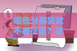 哪些分期贷款不看征信？这几个渠道轻松解决资金难题