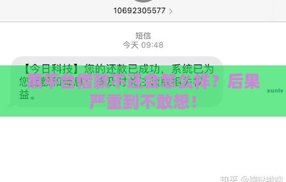 黑平台借款不还会怎么样？后果严重到不敢想！