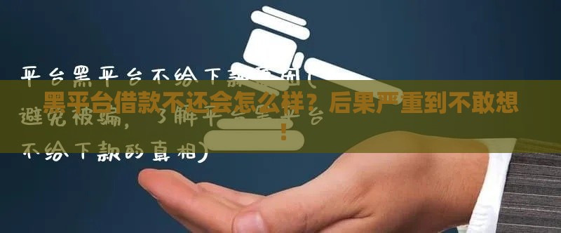 黑平台借款不还会怎么样？后果严重到不敢想！