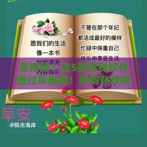 急用钱？这5款借钱软件通过率超高！秒到账攻略速看