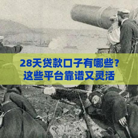 28天贷款口子有哪些？这些平台靠谱又灵活