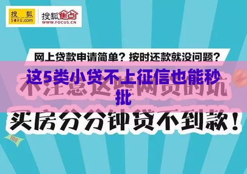 这5类小贷不上征信也能秒批