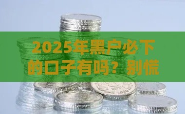 2025年黑户必下的口子有吗？别慌！这3招教你快速解决资金难题